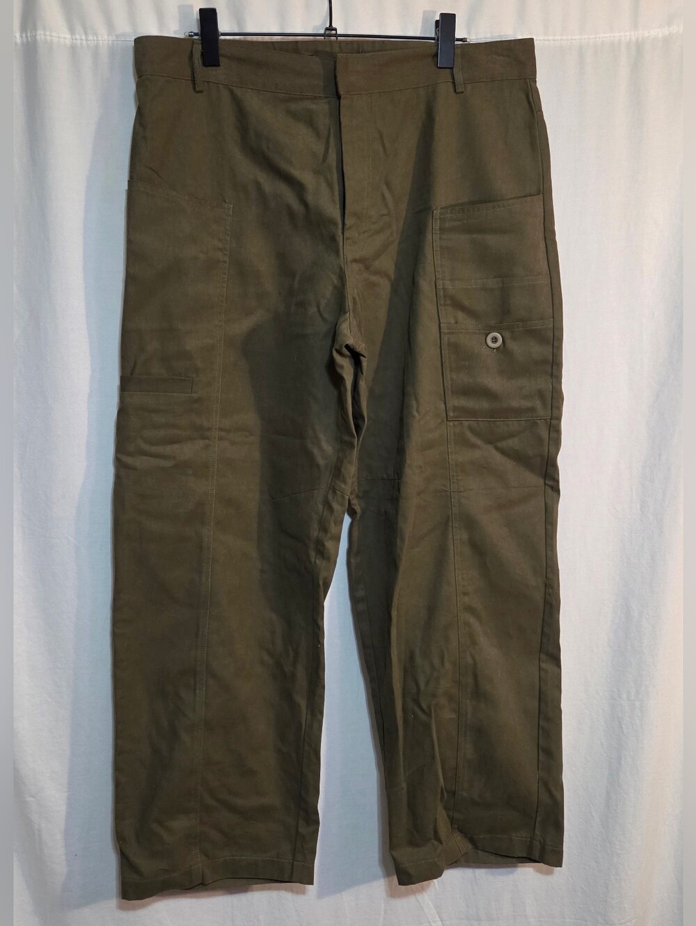 Zara XXL Women's Olive Green Wide Leg Canvas Utility Pants